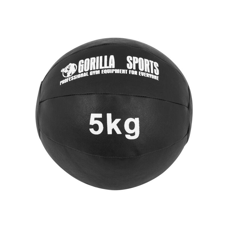 Piłka lekarska do ćwiczeń ze skóry syntetycznej  Gorilla Sports 5kg