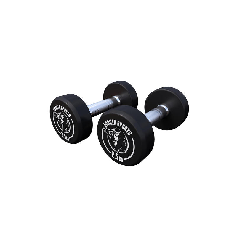 Haltères de cross training et musculation 10 kg - Dumbbell hexagonale noire  CORENGTH