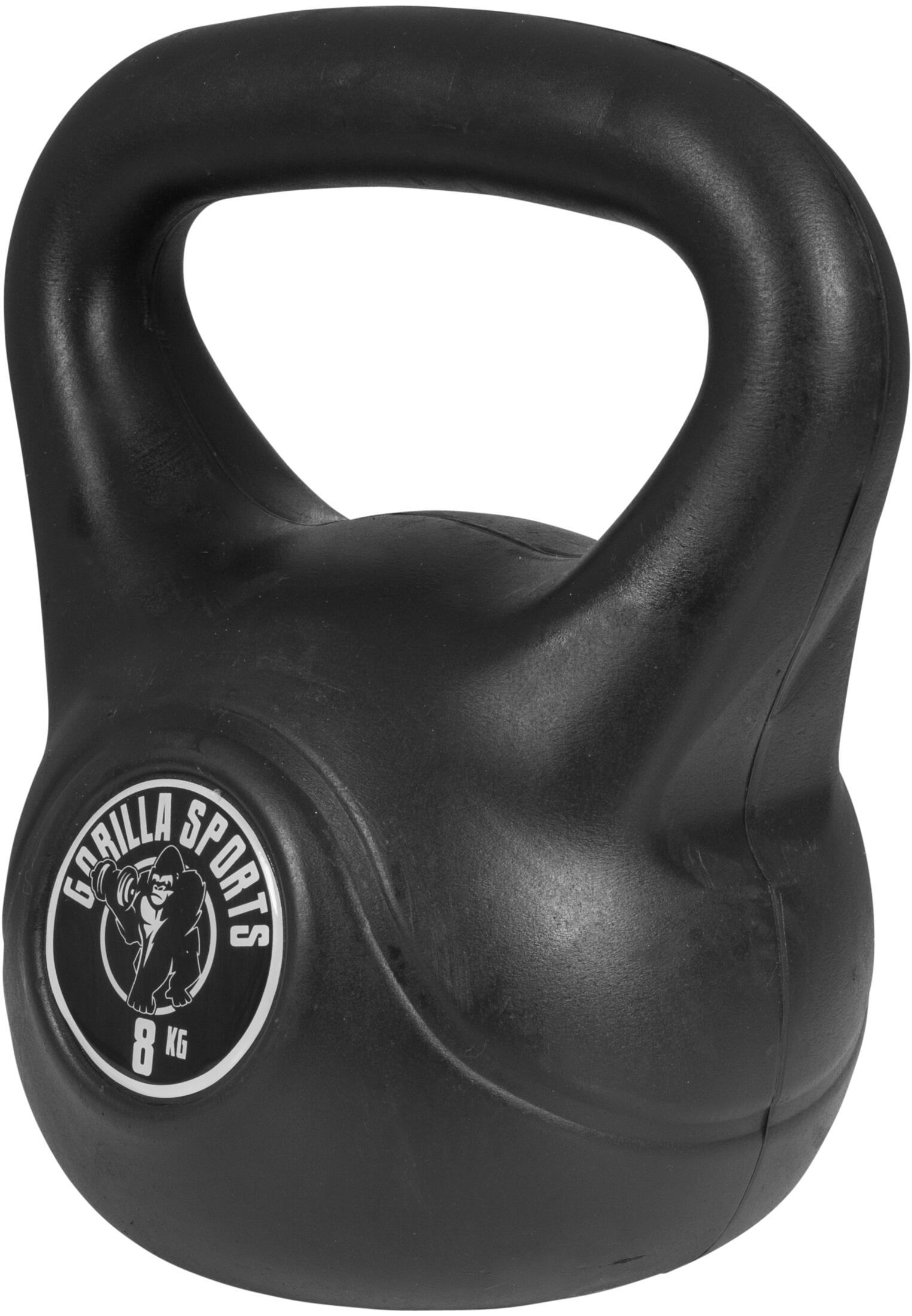 LOT DE 3 KETTLEBELLS NOIRS EN PLASTIQUE | MUSCULATION | 8KG, 10KG ET 12KG 4/7