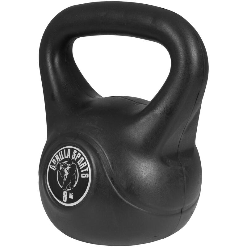 Kettlebell treningowy  Gorilla Sports 8 kg winyl