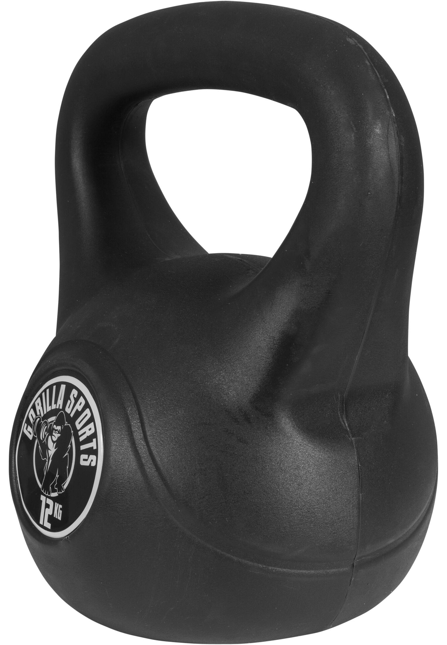 LOT DE 3 KETTLEBELLS NOIRS EN PLASTIQUE | MUSCULATION | 8KG, 10KG ET 12KG 2/7
