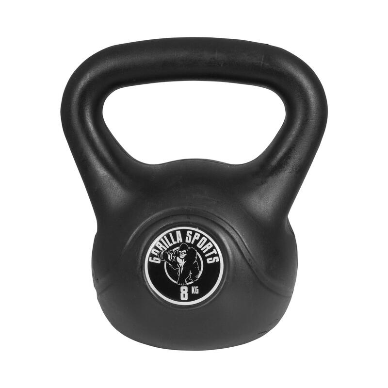 Kettlebell treningowy  Gorilla Sports 8 kg winyl