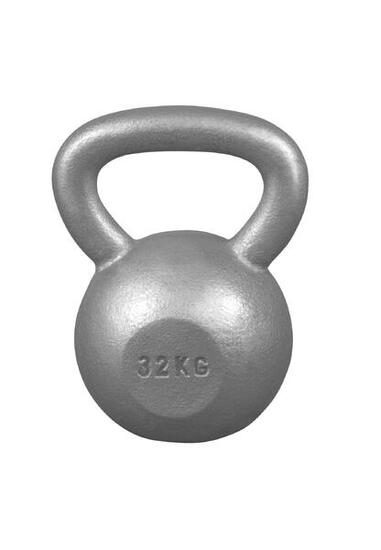 Kettlebell - 2 bis 32 kg Gewichte, Silber oder Schwarz - Kugelhantel
