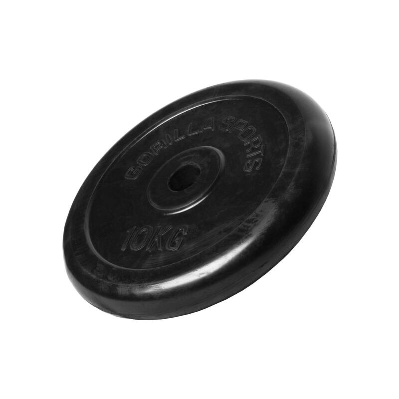 Halterschijf - 10 kg - Gietijzer - Rubber - 30 mm