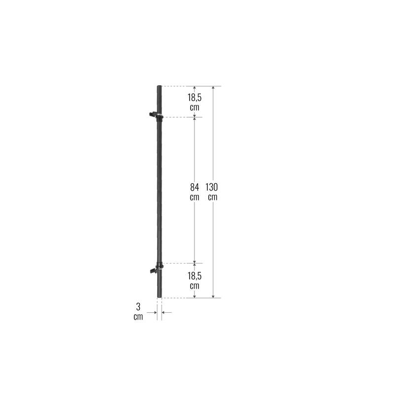 Aerobic Halterstang - Barbell - 130 cm - 30/31 mm - Incl. Veersluiting