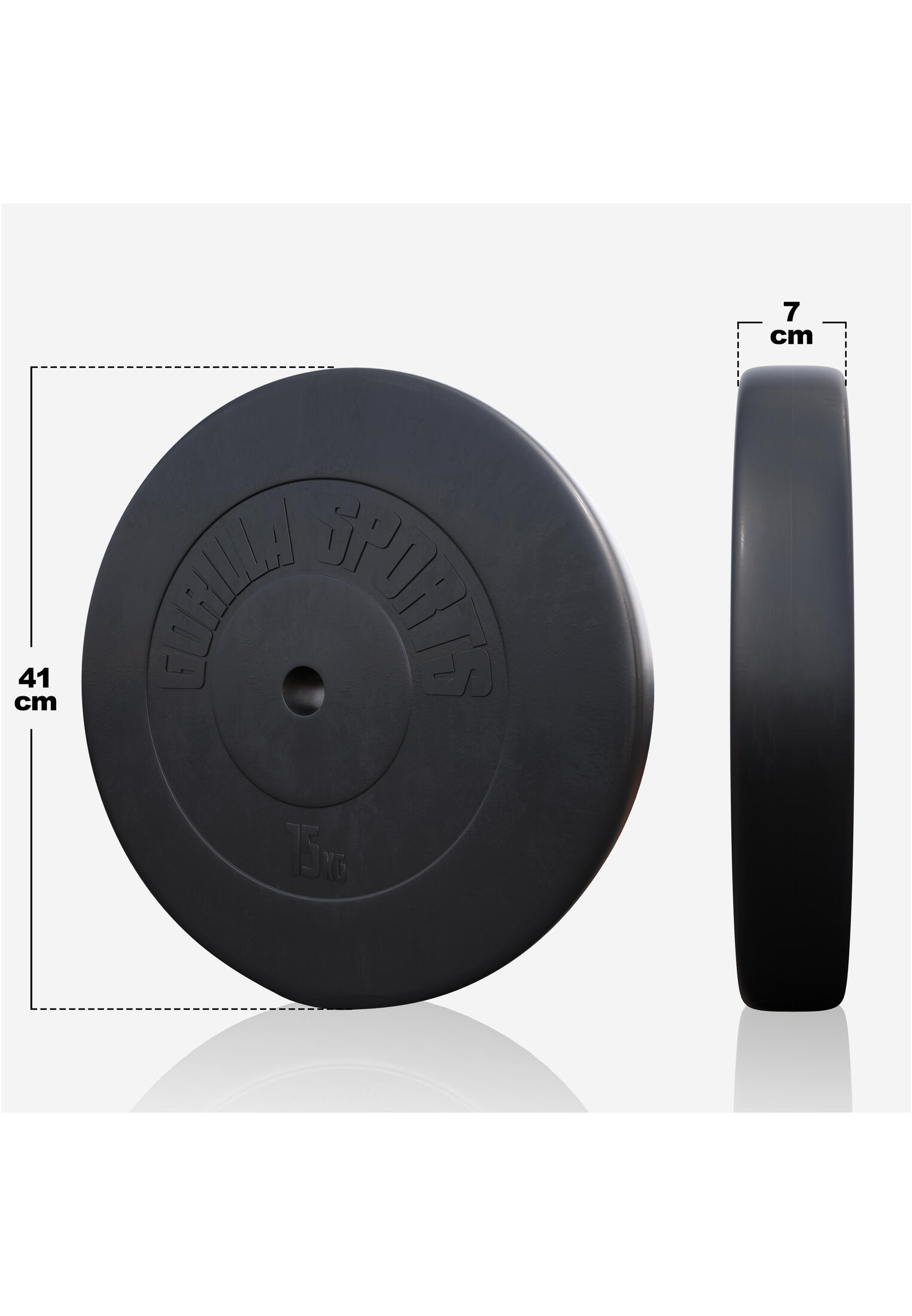 Lange Halterset 100 kg - Kunststof - Schroefsluitingen - Gewichten 7/7