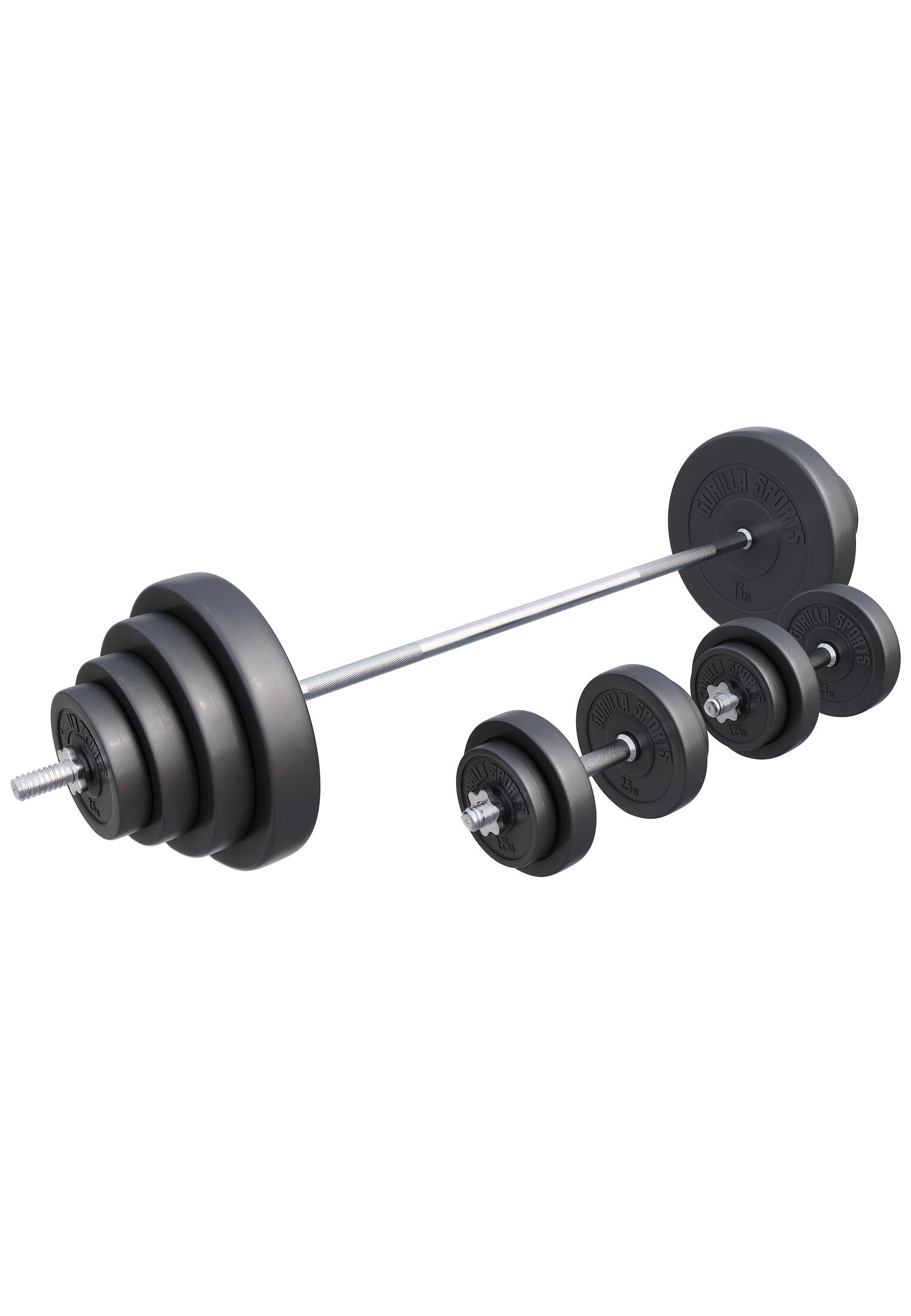 Conjunto de barras de plástico 60 kg - 130 kg