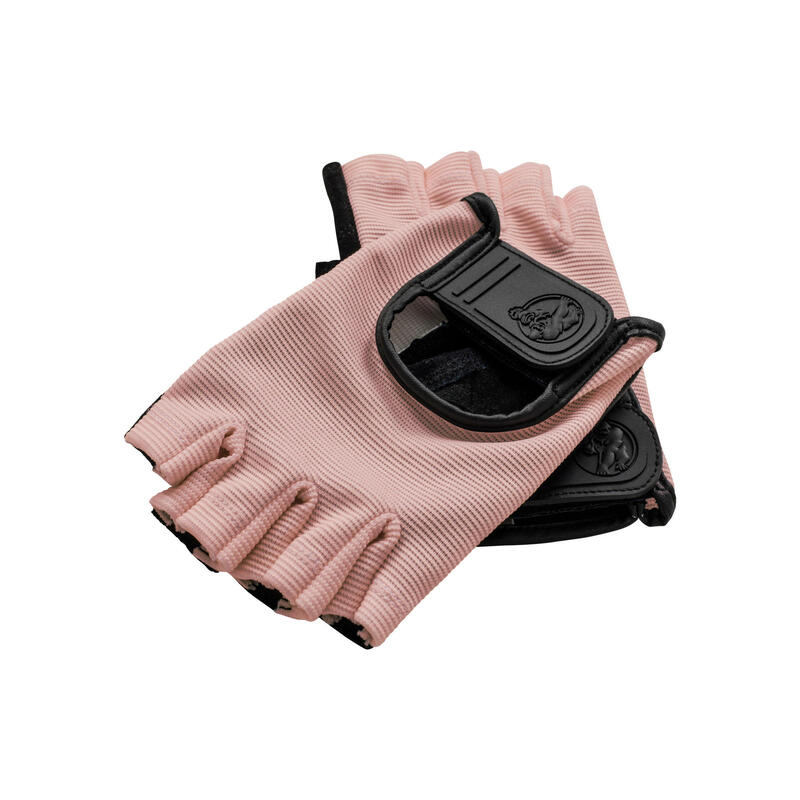 Fitness Handschuhe Leder in Schwarz/Rosa/Khaki