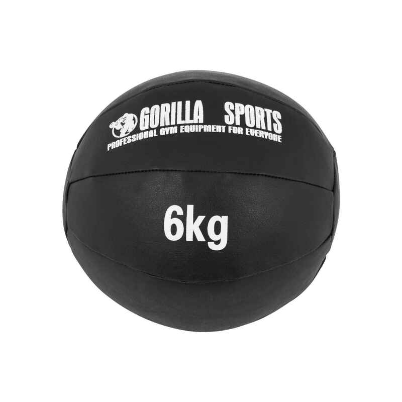 Medizinball aus Leder in Schwarz 1 - 10 kg