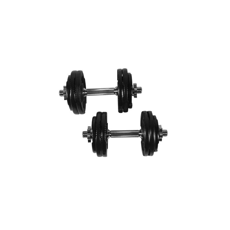 Dumbellset - Halterset - Gripper Gietijzer zwart - 30 kg