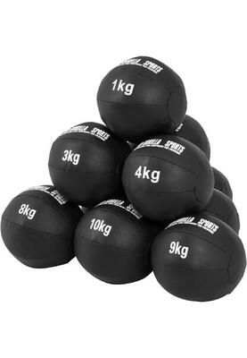 Medicijn bal set 55 kg - 10 trainings ballen - medicine ball - leer