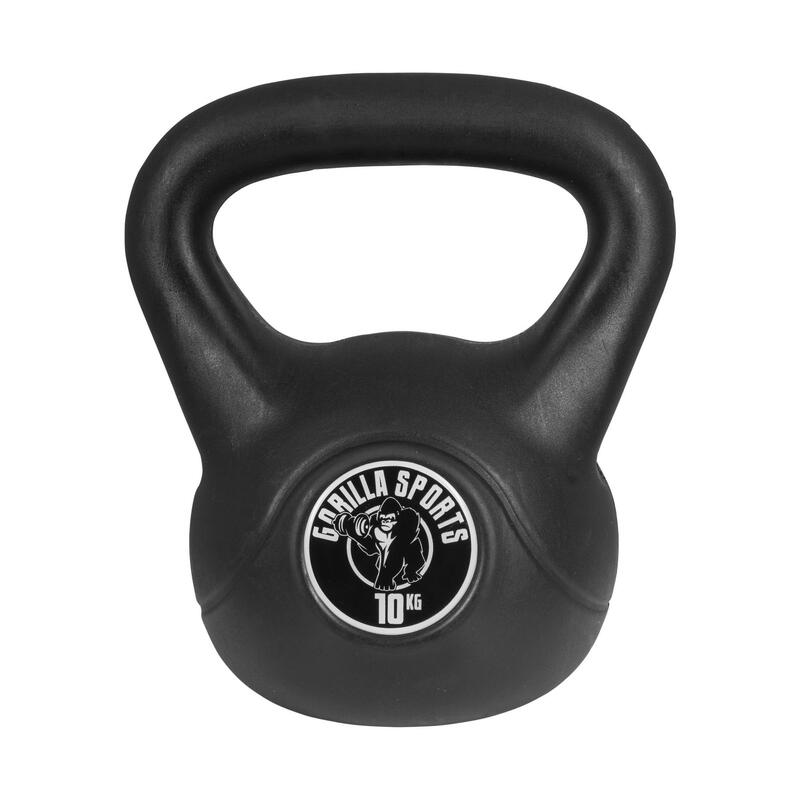 KETTLEBELL NOIR AVEC REVÊTEMENT PLASTIQUE | MUSCULATION| AU CHOIX DE 2KG À 20KG