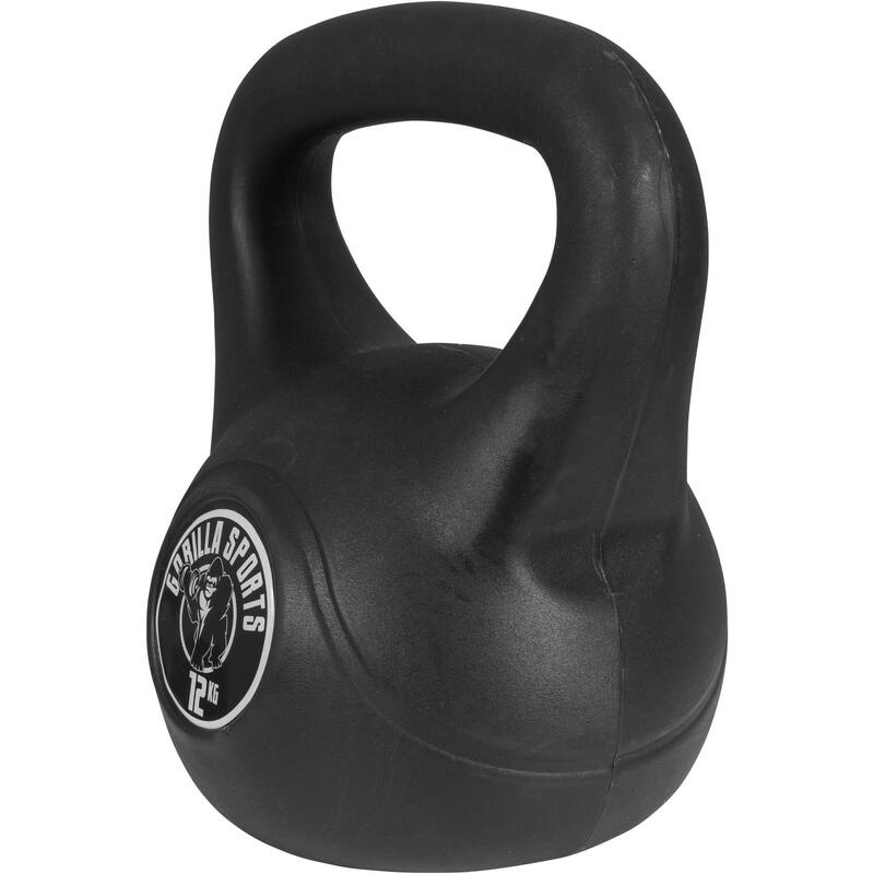 KETTLEBELL NOIR AVEC REVÊTEMENT PLASTIQUE | MUSCULATION| AU CHOIX DE 2KG À 20KG