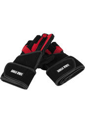 GANTS D'ENTRAINEMENT AVEC BANDAGE ARTICULAIRE / NOIR ROUGE | ACCESSOIRE MUSCULAT