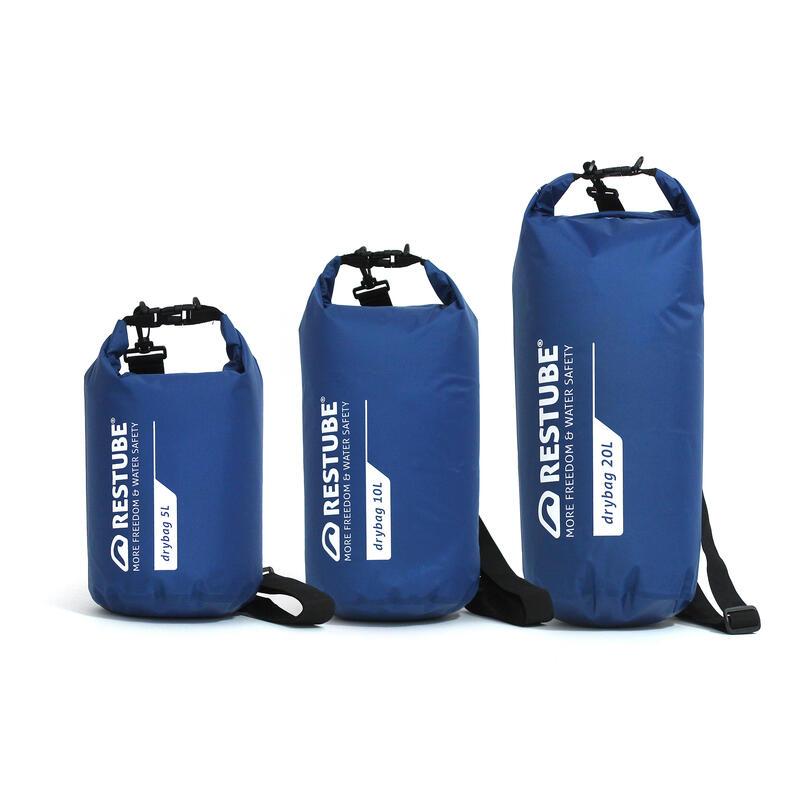 Wodoodporna torba RESTUBE Drybag 20 l z paskiem na ramię, niebieska