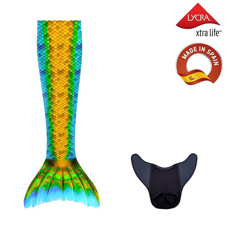 Kuaki - Kuaki Mermaids Queue De Sirene Avec Monopalme Aquaris Fiji Taille L - Palmes - Multicolore - 42 M/l - Decathlon