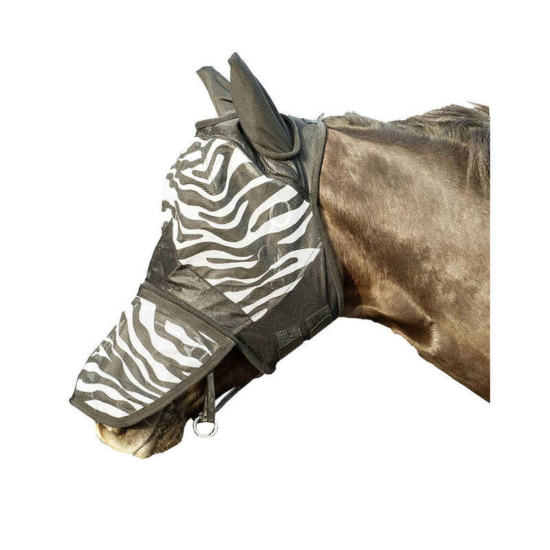 Fliegenschutzmaske Zebra weiß/schwarz