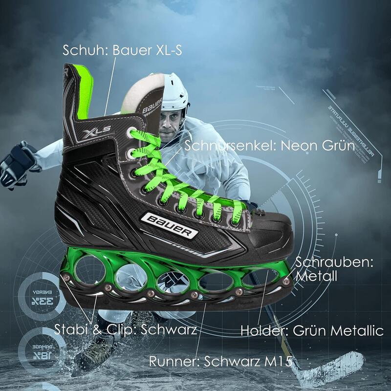 t blade Bauer Schlittschuhe XL-S Green Edition Freestyle Schlittschuh