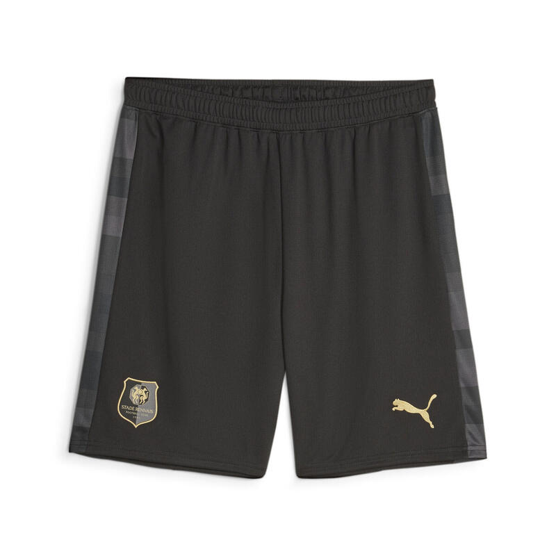 Stade Rennais F.C. Fußballshorts Herren PUMA Black Matte Gold Beige