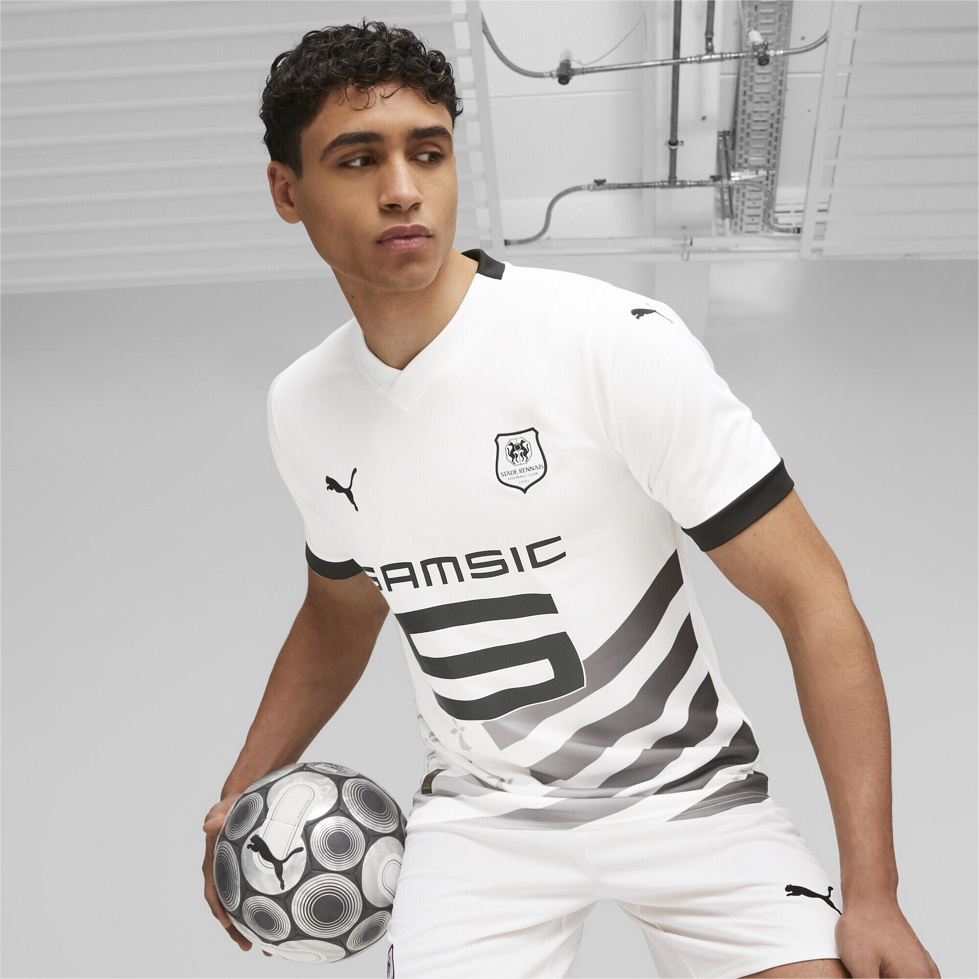 Maillot Away 23 24 Stade Rennais F.C. Homme PUMA White Black PUMA
