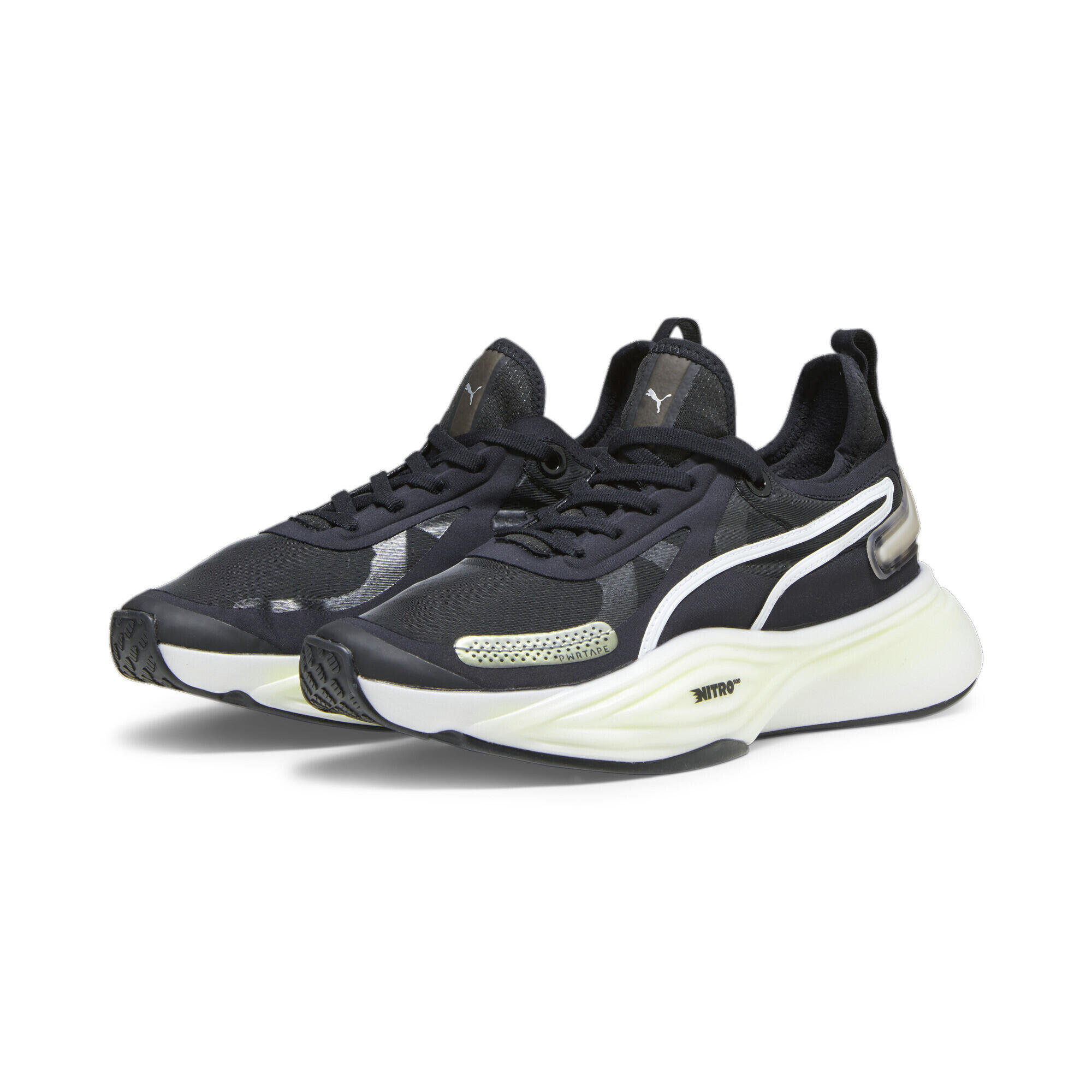 Puma - Chaussures De Training Pwr Nitro™ Sqd Femme Puma Black White - Chaussures De Sport - Blanc|noir - Decathlon