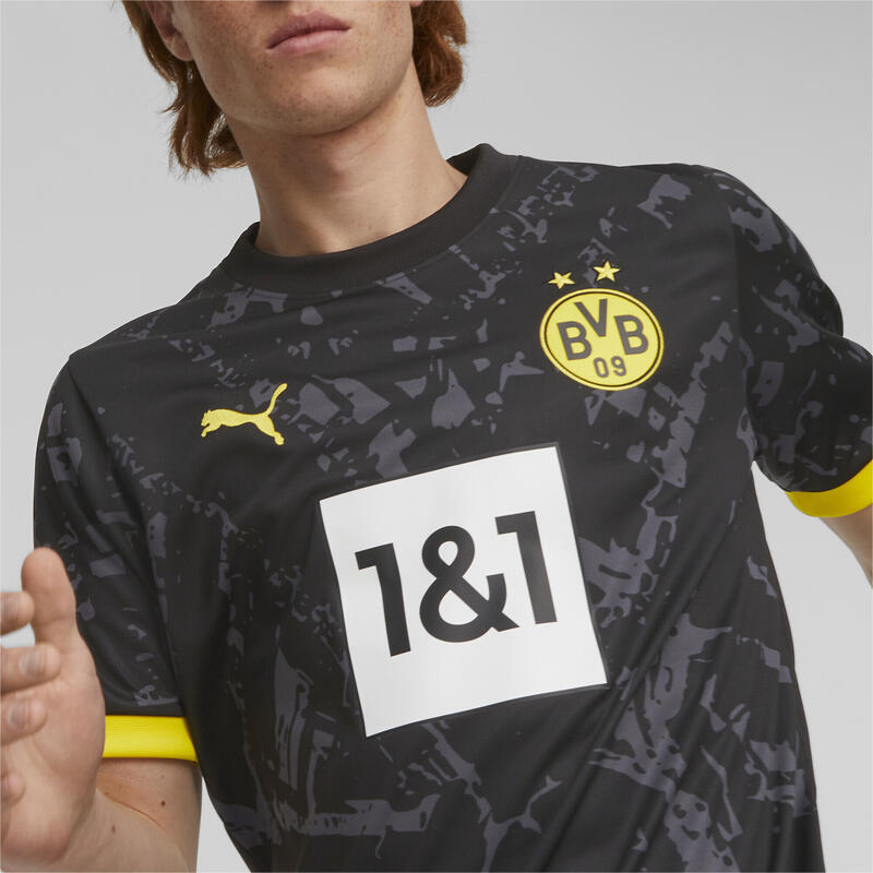Borussia Dortmund 23/24 uitshirt voor heren PUMA Black Cyber Yellow