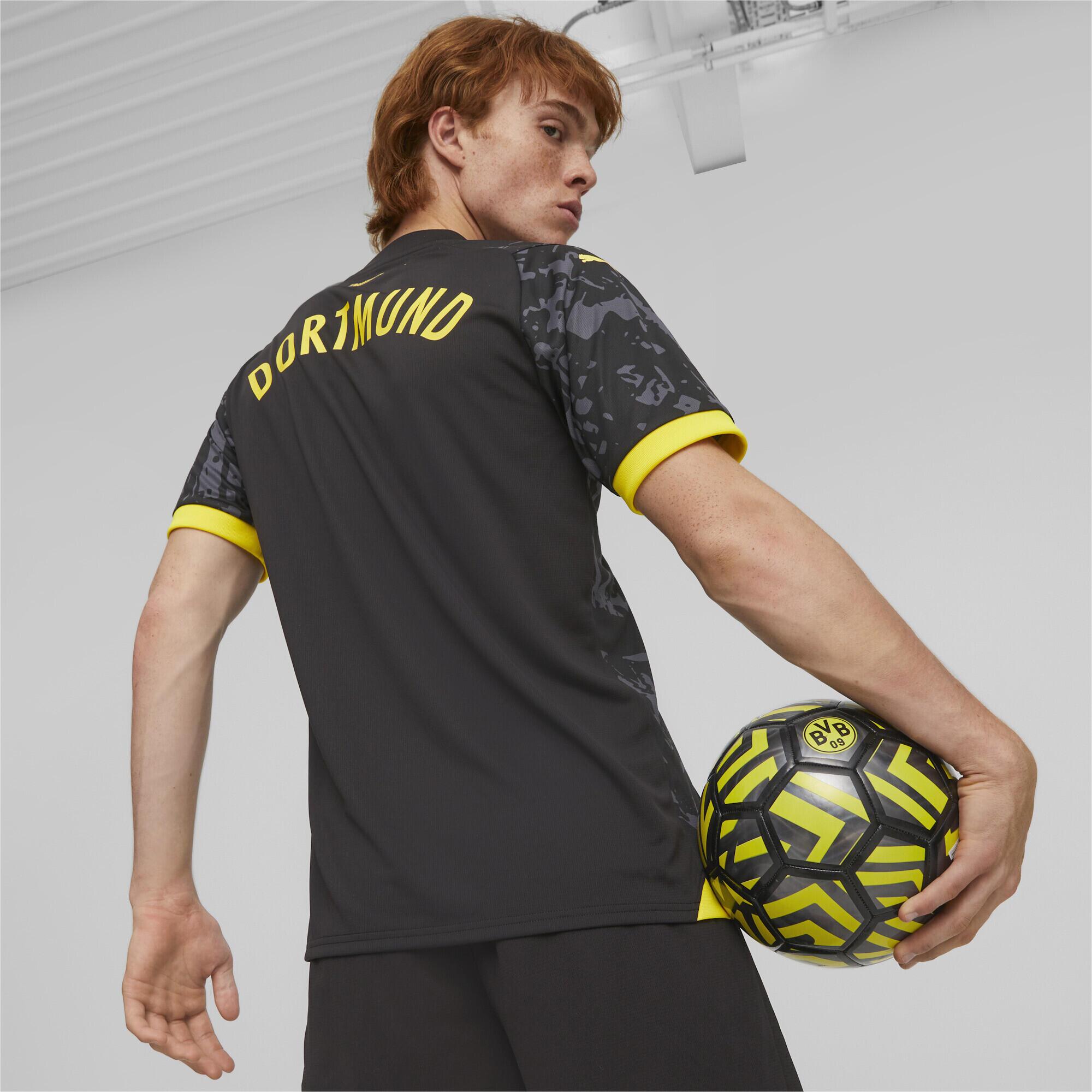 Maglia gara Away Borussia Dortmund 23/24 da uomo PUMA Black Cyber Yellow 4/6