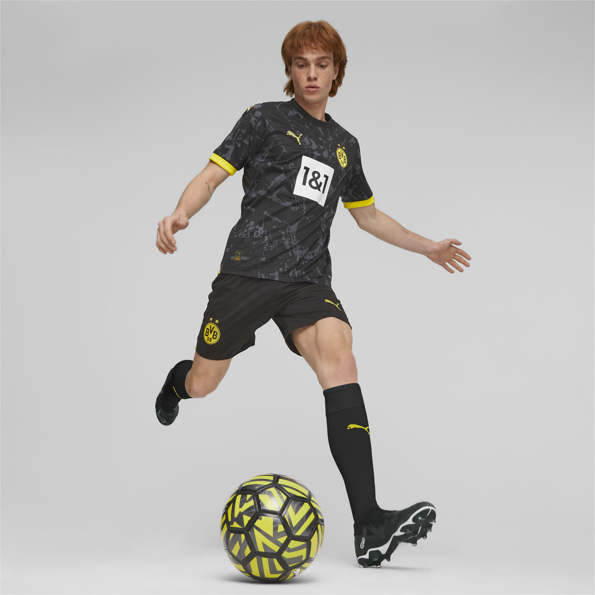 Maglia gara Away Borussia Dortmund 23/24 da uomo PUMA Black Cyber Yellow 5/6