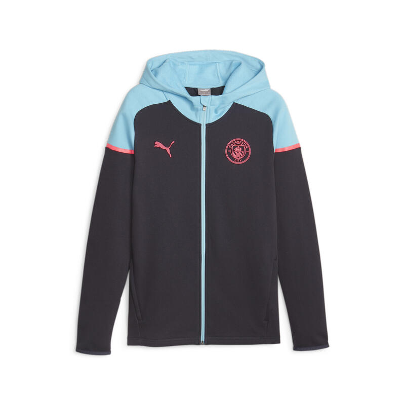 Pulóver Puma Mcfc Casuals Hooded Jkt, Kék, Férfiak