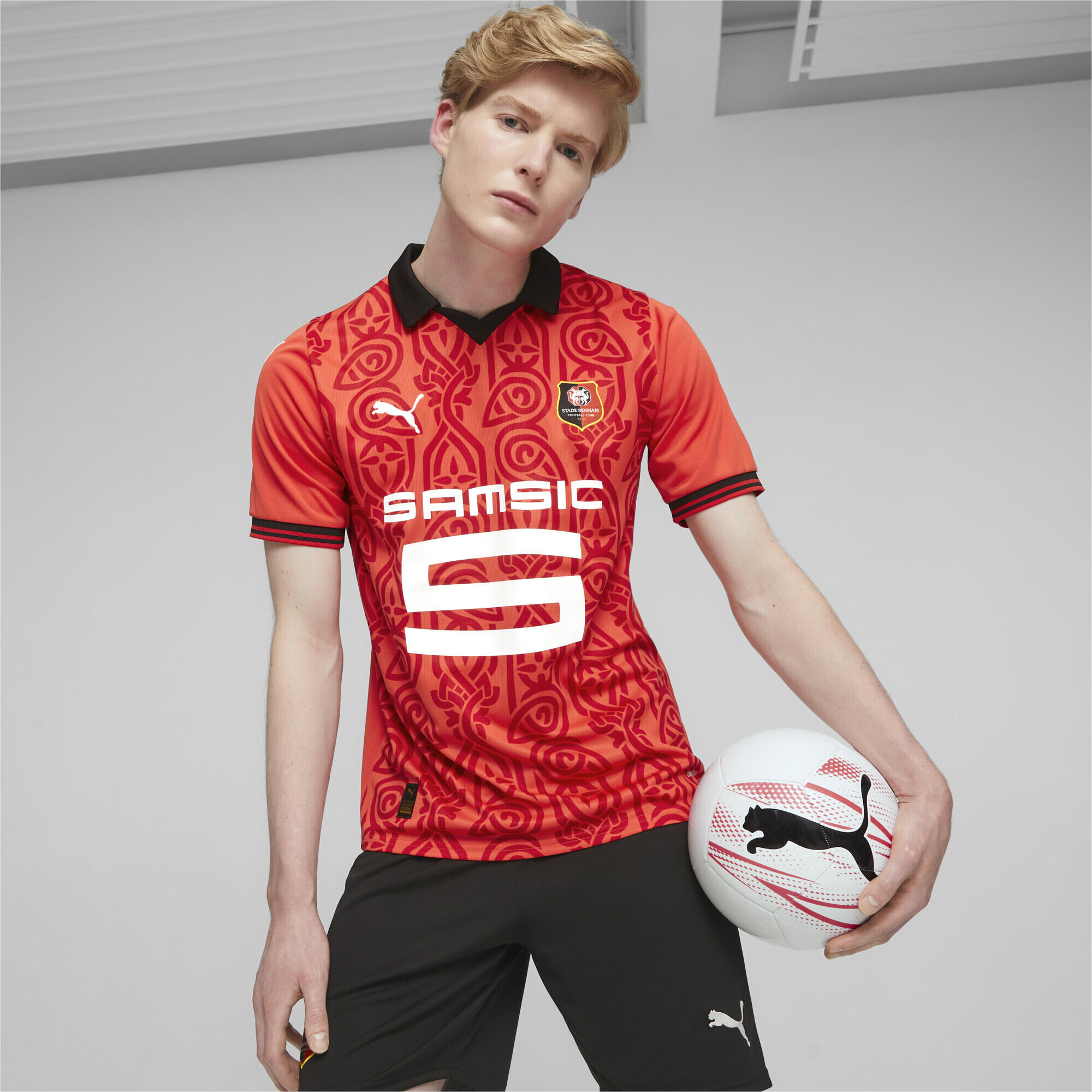 Maillot Home 23/24 Stade Rennais F.C. PUMA Red Black 2/6