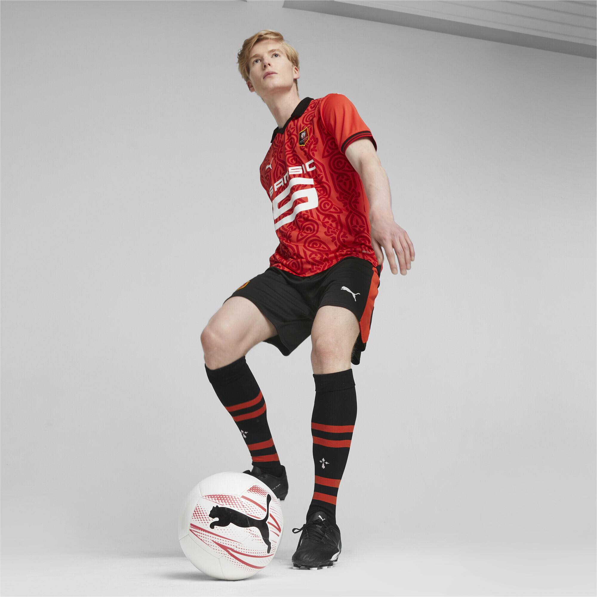 Maillot Home 23/24 Stade Rennais F.C. PUMA Red Black 3/6