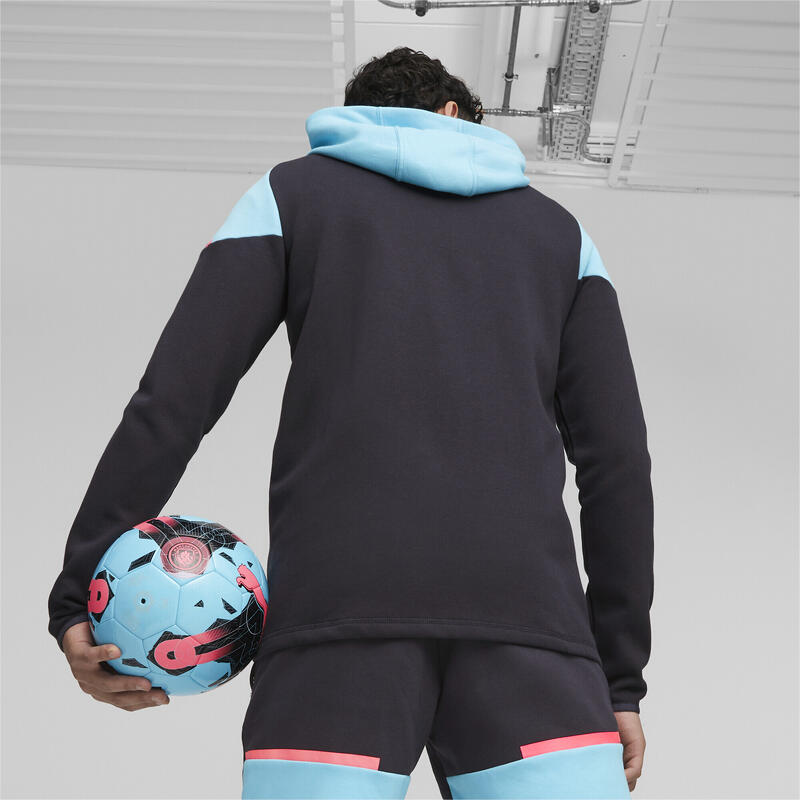 Pulóver Puma Mcfc Casuals Hooded Jkt, Kék, Férfiak