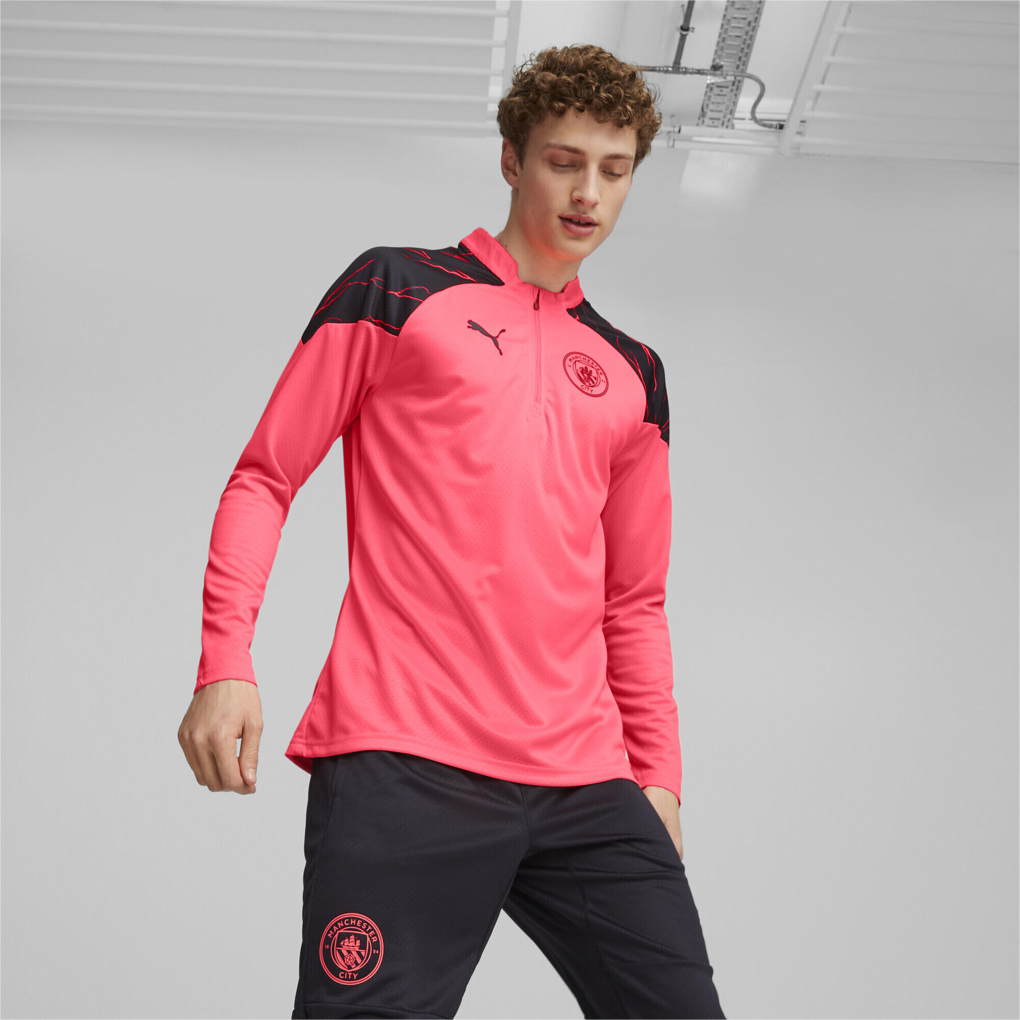 Survêtement Puma MCFC TRG 1/4 ZIP Rose 2/6