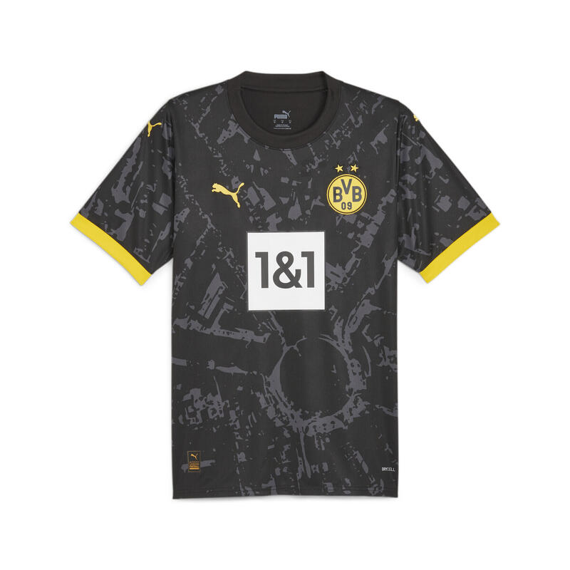 Borussia Dortmund 23/24 uitshirt voor heren PUMA Black Cyber Yellow