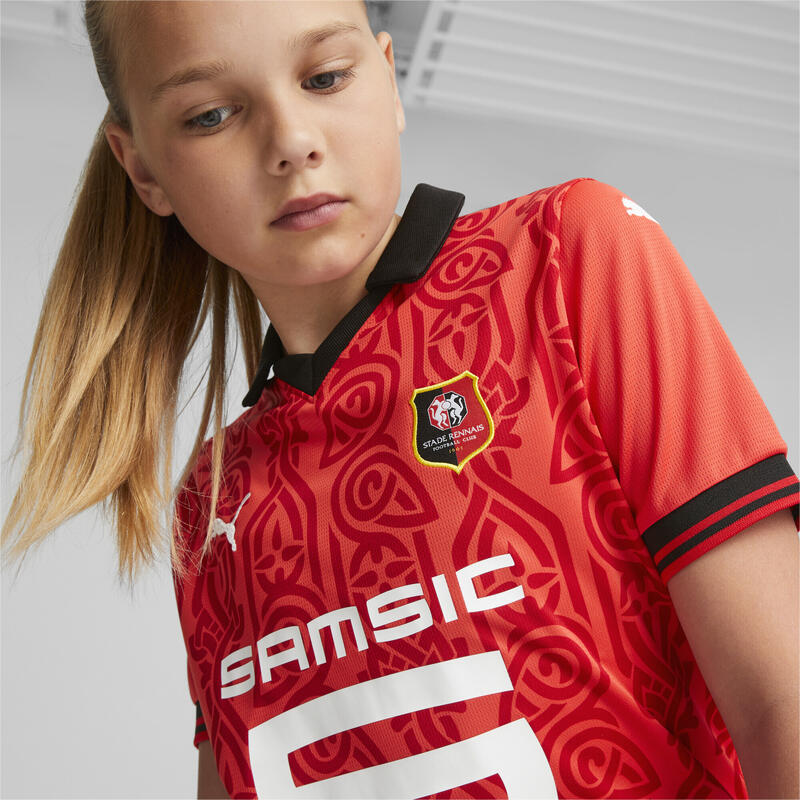 Maglia gara Home Stade Rennais F.C. 23/24 da ragazzi PUMA Red Black