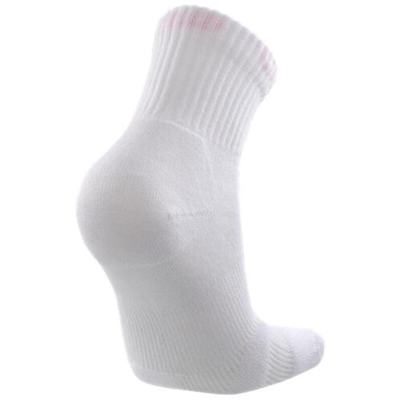 wucht P3 Badminton Socks Low Cut White with Signal Orange