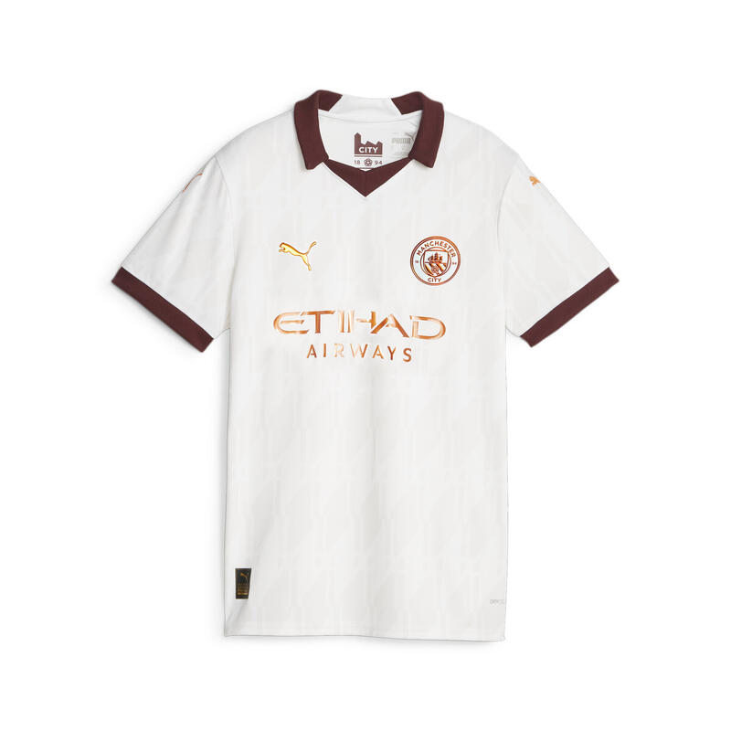 Maglia gara Away Manchester City 23/24 da donna PUMA White Aubergine Purple Maglia gara Away Manchester City 23/24 da donna PUMA White Aubergine Purple