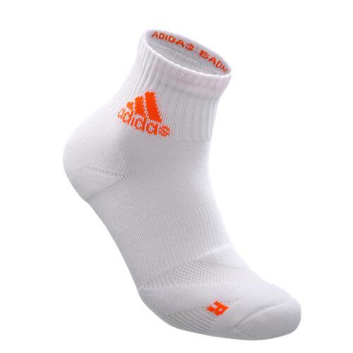 wucht P3 Badminton Socks Low Cut White with Signal Orange