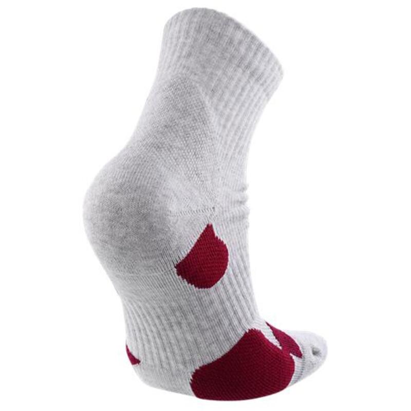 wucht P5 Badminton Socks Low Cut Grey with Power Berry Size 3