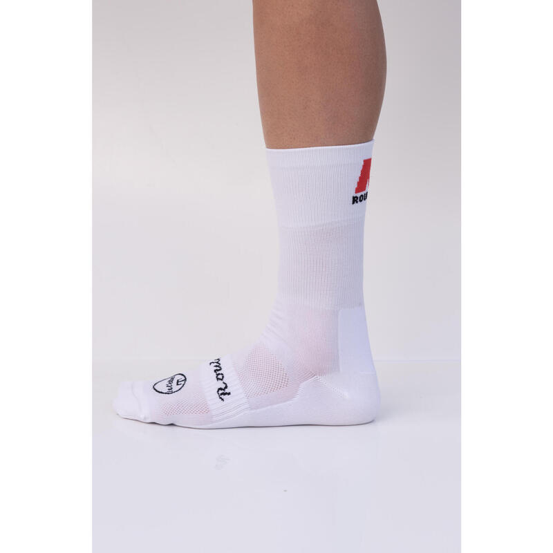 Chaussette de cyclisme 'Rouleur' blanche