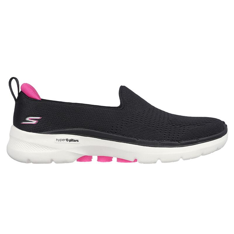 Zapatillas Deportivas Caminar Mujer Skechers 124571_BKHP Negras sin Cordones