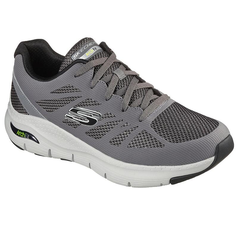 Zapatillas Deportivas Caminar Hombre Skechers 232042_CCBK Grises con Cordones