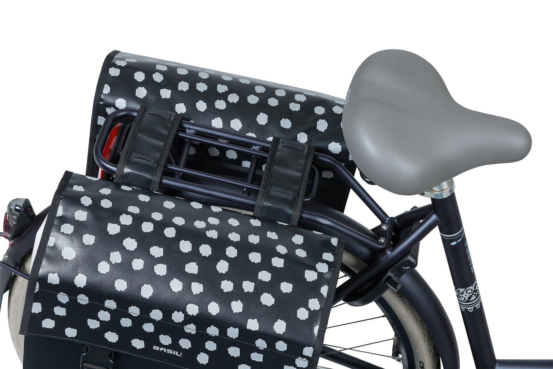 Dubbele fietstas "Urban Load", zwit/wit 5/7