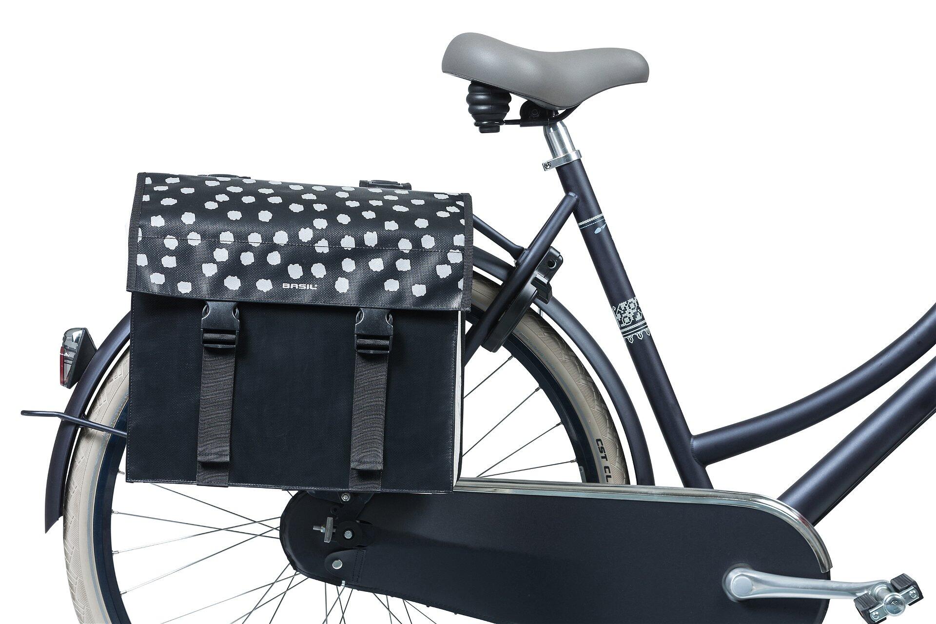 Dubbele fietstas "Urban Load", zwit/wit 6/7