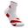 wucht P5 Badminton Socks Low Cut White with Scarlet Size 3