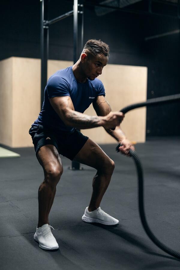 Rashguard bezszwowy sportowy męski DEADLIFT z krótkim rękawkiem