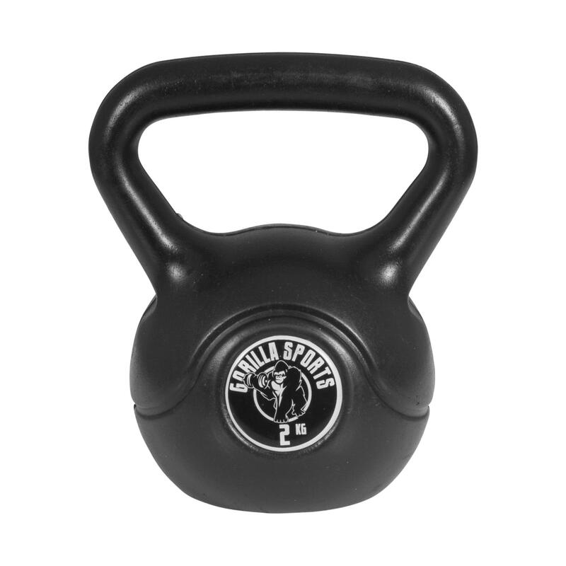 KETTLEBELL NOIR AVEC REVÊTEMENT PLASTIQUE | MUSCULATION| AU CHOIX DE 2KG À 20KG