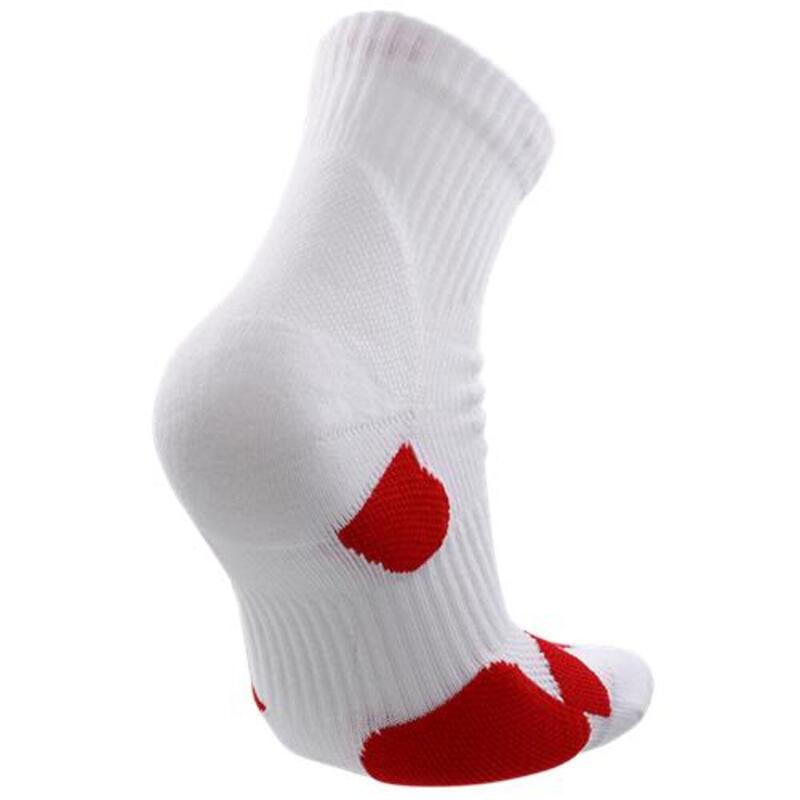 wucht P5 Badminton Socks Low Cut White with Scarlet Size 1