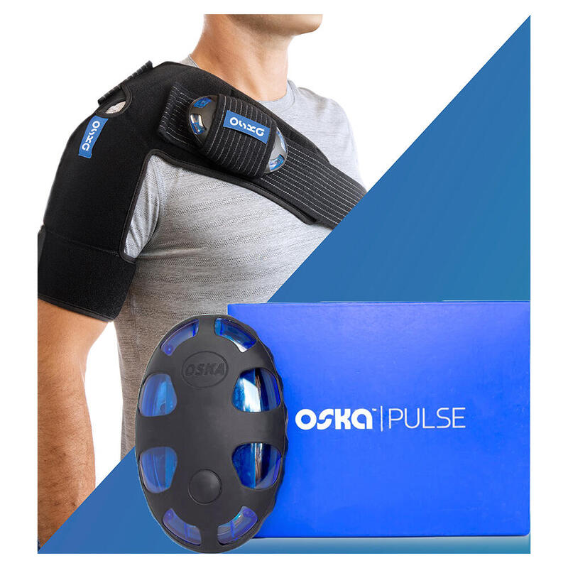 Oska Pulse 90mins Version Massage Device+Shoulder Wrap Bundle Set