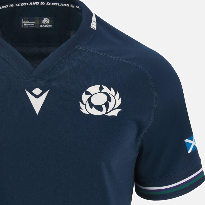 Macron Scotland SRU RWC2023 Mens Home Rugby Shirt 3/6